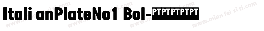 Itali anPlateNo1 Bol字体转换